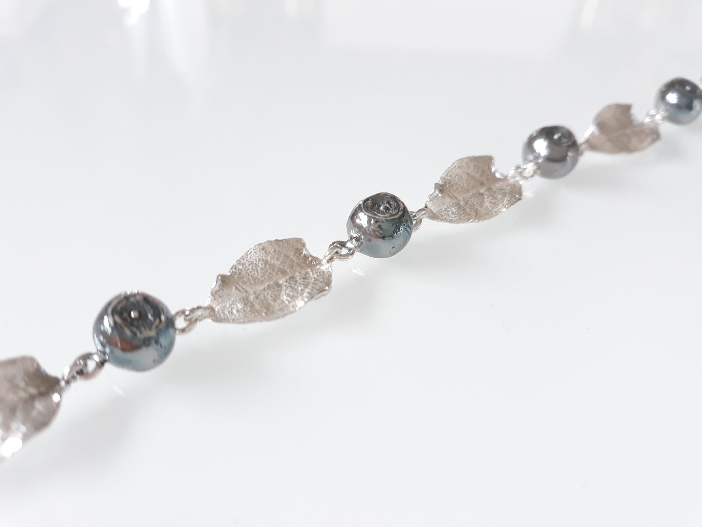 Blåbär / Blåbärsblad armband