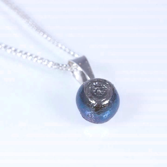 Blueberry, necklace with curb chain