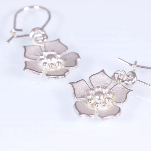 Wild strawberry, earrings with hooks