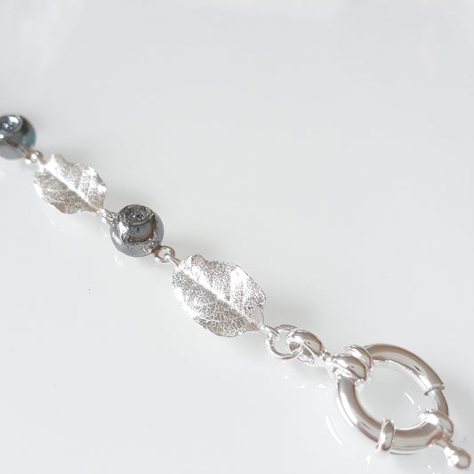 Blueberry/blueberryleaf bracelet